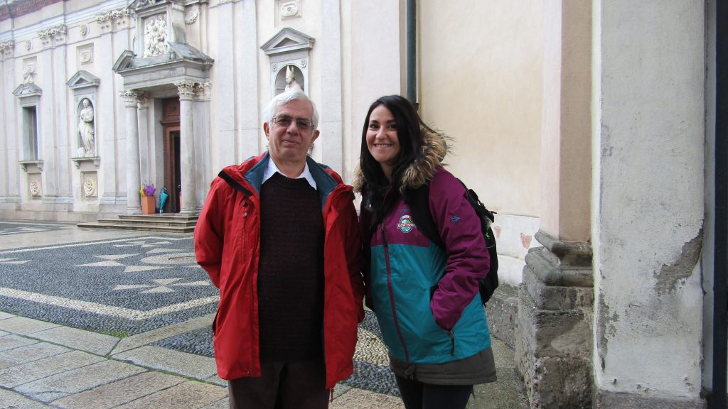 Roxana and mr Roberto Gariboldi at Certosa di Garegnano