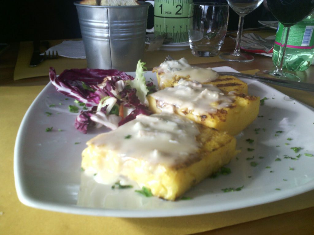 Lunch: Polenta & cheese