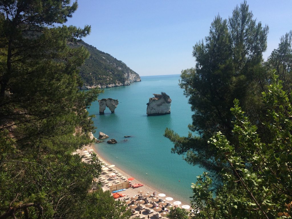 Gargano's iconic faraglioni from Hotel Baia dei Faraglioni (there is a lift that goes directly from the hotel to the beach below)
