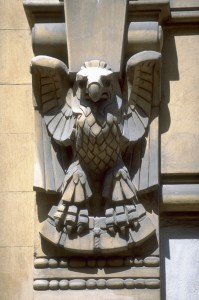 detail of Antonini House: eagle