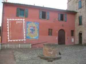 square and painted wall