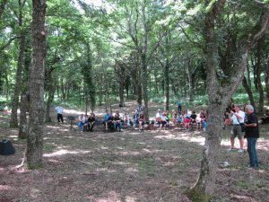 People gather in Monte Cornacchia for a music concert