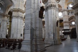 Duomo di Pavia - the interior of the chuch is all white marble