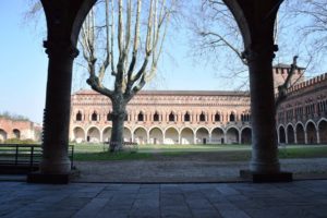 Pavia, Castello Visconteo - an interior courtyard