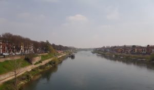 The Ticino River as seen from the Coperto