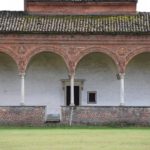 Certosa di Pavia, the Clasura - Cloister - detail - the door to one of the houses for the monks